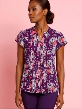 SIMPLY STYLED  Floral Ruffled Sleeve Top